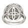 Rhodium Over Sterling Silver with 14K Accent Diamond Vintage Ring
