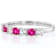 Lab-Created Ruby And White Sapphire Band Ring In Platinum Over Sterling Silver