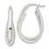 Rhodium Over Sterling Silver Polished Double Oval Hoop Earrings