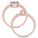 Morganite and Diamond 10K Rose Gold Ring 0.73ctw