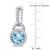5.63ctw White Topaz and Sky Blue Topaz Earrings in Sterling Silver