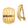 14k Yellow Gold Polished Ribbed Non-pierced Stud Earrings