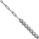 Rhodium Over Sterling Silver Bezel Set Cubic Zirconia and Paperclip Link Bracelet
