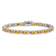 Rhodium Over 14k White Gold Oval Citrine and Diamond Bracelet