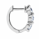 White Cubic Zirconia 14k White Gold Hoops With Velvet Gift Box 0.50ctw