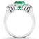 3.74ctw Green Emerald and Diamond 14K White Gold Halo Ring