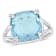 9ctw Sky Blue and White Topaz Split Shank Cocktail Ring in Sterling Silver