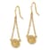 14k Yellow Gold Polished Cut-Out Circle Dangle Earrings