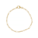 Paperclip Link Bracelet In 18K Gold Over Bronze
