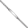 Rhodium Over 14k White Gold Flat Curb Link ID Bracelet