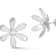 Sterling Statements Rhodium Over Sterling Silver Cubic Zirconia Curved
Flower Studs