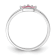 Rhodium Over Sterling Silver Polished Pink Enamel Crown Children's Ring