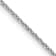 Rhodium Over 10k White Gold 1.2mm Solid Cable 16 Inch Chain