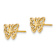 14k Yellow Gold Textured Butterfly Stud Earrings