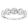 Lab-Grown Diamond Milgrain Bezel Set Band Ring In 14K White Gold 1.00ctw