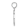 Rhodium Over 14k White Gold Polished Script Letter O Initial Pendant