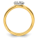 10K Yellow Gold Over Sterling Silver Stackable Expressions Diamond
Horseshoe Ring 0.07ctw