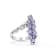 Rhodium Over Sterling Silver Mixed Shape Tanzanite Ring 1.96ctw