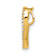 14k Yellow Gold Diamond Vintage Heart Chain Slide Pendant