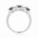 Lab Created Alexandrite and Moissanite Sterling Silver 3-Stone Ring