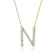 Lab-Grown Diamond Initial N Necklace In 14K Gold Over Sterling Silver 0.50ctw