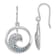 Rhodium Over Sterling Silver Polished Cubic Zirconia Wave Dangle Earrings
