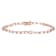 Morganite And White Zircon Tennis Bracelet In 18K Rose Gold Over
Sterling Silver 6.41ctw