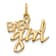 14k Yellow Gold Baby Girl Pendant