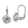 Rhodium Over 14k White Gold Polished Love Knot Dangle Earrings