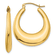 14k Yellow Gold 1 3/16" Polished Hoop Earrings