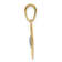 14k Two-tone Gold Diamond-Cut Sun Pendant