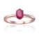 Oval Ruby 14K Rose Gold Over Sterling Silver Solitaire Ring, 1.00ct