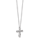 Rhodium Over 14K White Gold Lab Grown Diamond Cross Pendant Necklace