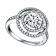 CZ Double Outline Cocktail Ring In Sterling Silver