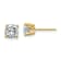 14K Yellow Gold 1.75ct. 5.5mm Cushion G H I True Light Moissanite Earrings