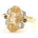 Golden Rutilated Quartz, Smoky Quartz And White Zircon Ring In 18K Gold
Over Sterling Silver 5.20ctw