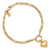 14k Yellow Gold Polished Puffed Heart Paper Clip Link Bracelet
