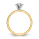 14K Yellow Gold AA Quality Engagement Ring 0.07ctw
