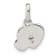 Rhodium Over Sterling Silver Pink Enamel Double Heart Pendant