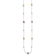 14K Yellow Gold Multi-color Gemstone 18 Inch Necklace