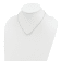 Rhodium Over Sterling Silver Beaded 3-4mm Freshwater Cultured Pearl
Curved Necklace
