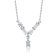 Initial Y Mixed Cut CZ Pendant Necklace In Sterling Silver 18 Inch