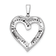 Rhodium Over 14k White Gold Blue and White Diamond Heart Pendant
