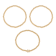 Initial N CZ Beaded Bracelet Set In 14K Gold Over Brass 0.16ctw