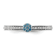14K White Gold Stackable Expressions Swiss Blue Topaz and Diamond Ring 0.075ctw