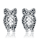 Black CZ Ever After Drop Earrings In Sterling Silver