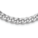 Rhodium Over Sterling Silver 7.25mm Circle Clasp Curb Link 16-inch Necklace