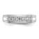 Rhodium Over 14K White Gold Lab Grown Diamond SI1/SI2, G H I, Men's Band