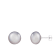 14k White Gold 10-11mm Gray Freshwater Pearl Stud Earrings