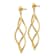 14k Yellow Gold Curved Tube Dangle Earrings